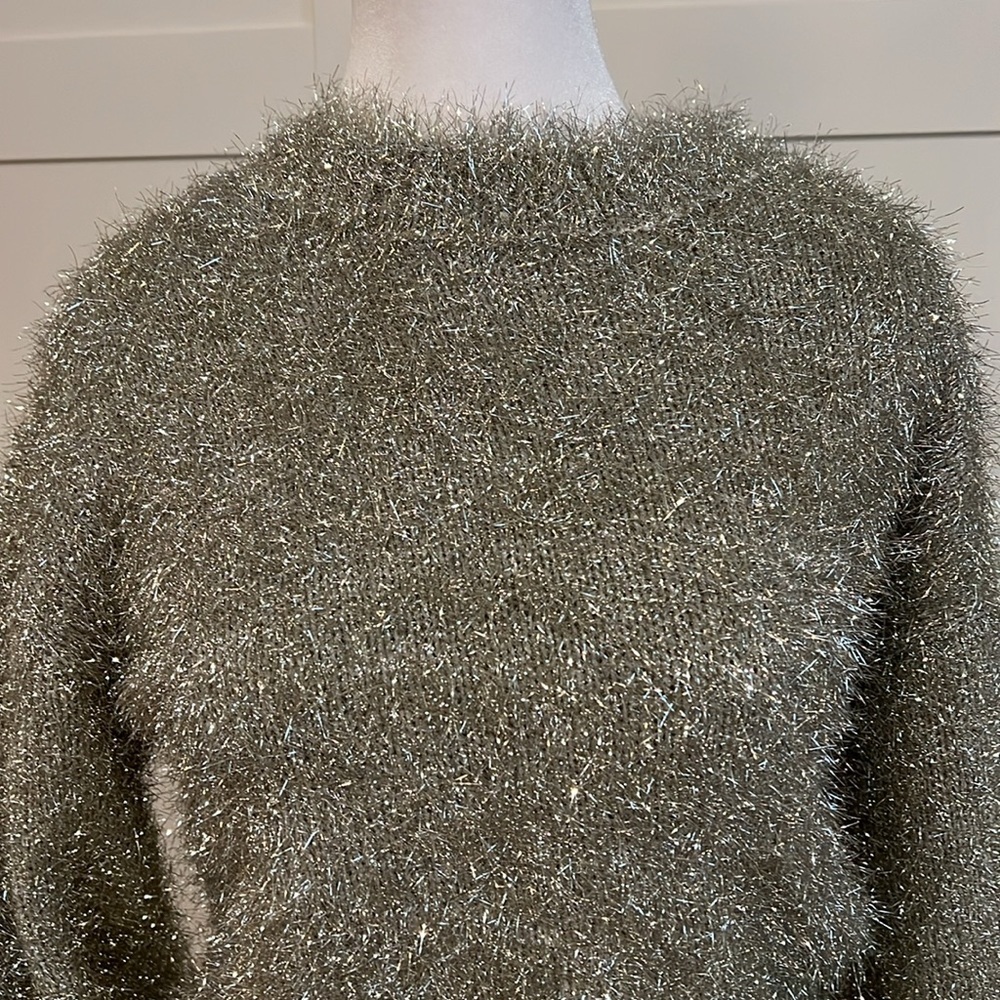 JOA Just One Answer Silver Tinsel Sweater - Picture 3 of 4